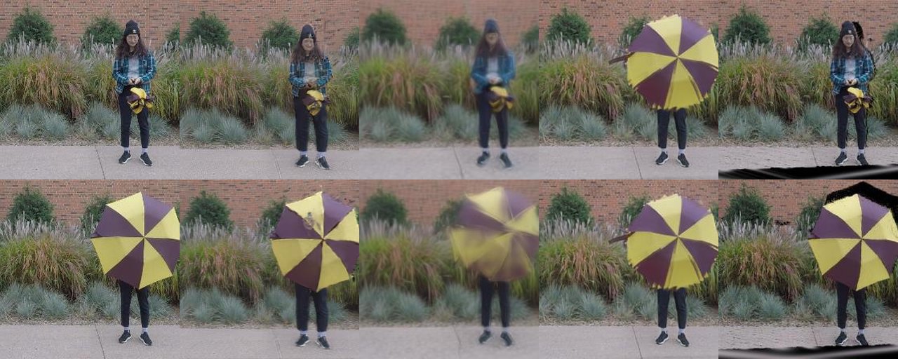 Dynamic novel view synthesis at two times: ground truth, Scr4tch, C4G, MoVieS and NeoVerse